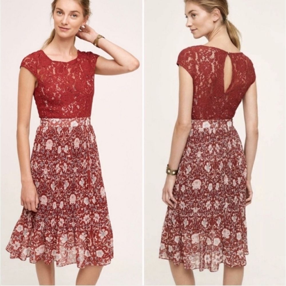 Anthropologie Tracy Reese Luella Release Pleat Dress Size 6 NWT